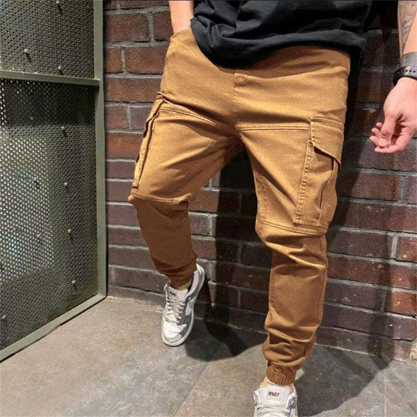 Mens Sports Pants With Pockets Casual Cargo Trousers - Mamofa Global Store