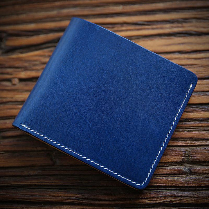 Men's Fashion Handmade Vintage First Layer Cowhide Short Money Clip - Mamofa Global Store