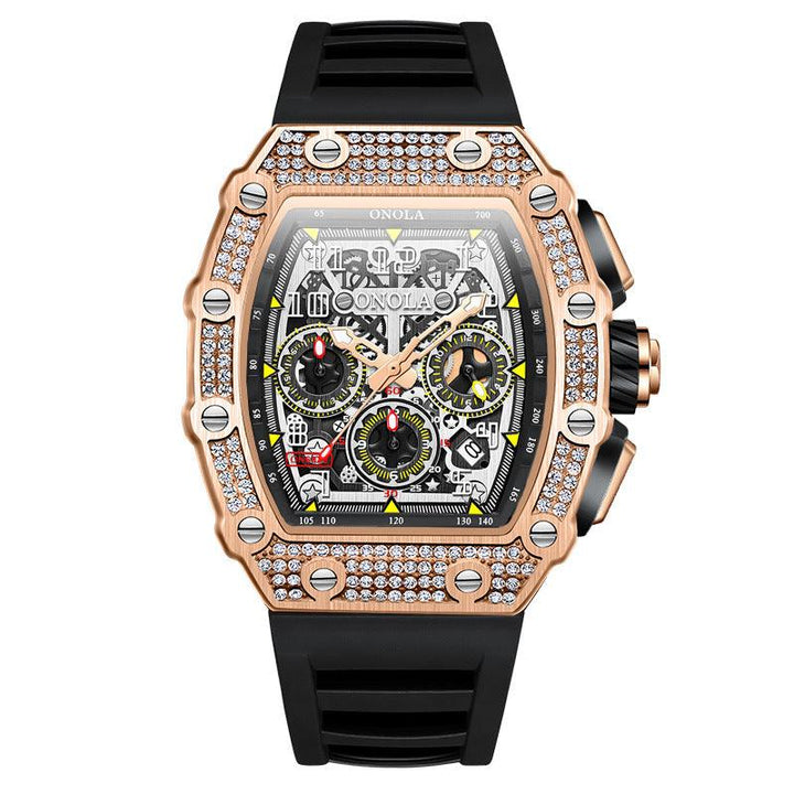 Full Diamond Fashion New Multi-functional Mechanical Watch - Mamofa Global Store