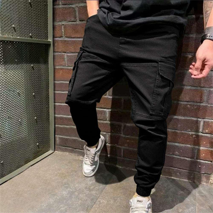 Mens Sports Pants With Pockets Casual Cargo Trousers - Mamofa Global Store