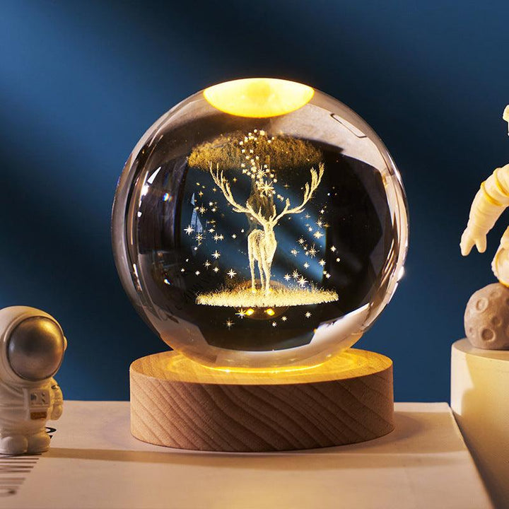 Starry Sky and Planets Crystal Ball Night Lamp - Mamofa Global Store