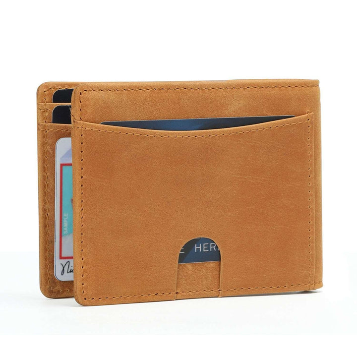 Anti-theft Brush Genuine Leather Men's Wallet - Mamofa Global Store