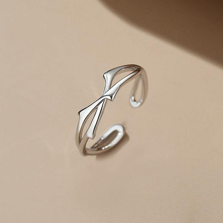 S925 Silver Couple Couple Rings Simple And Light Luxury Special-interest Design Men And Women - Mamofa Global Store