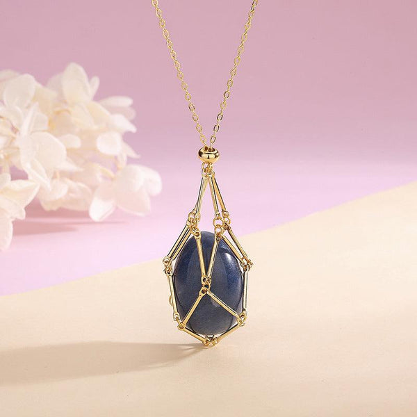 Spring 2023 New Natural Energy Crystal Pendant Ins Niche Design Valentine's Day Bag Bag Peace Necklace - Mamofa Global Store