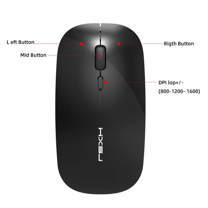 M60 Rechargeable Wireless Mouse Mute Mouse - Mamofa Global Store