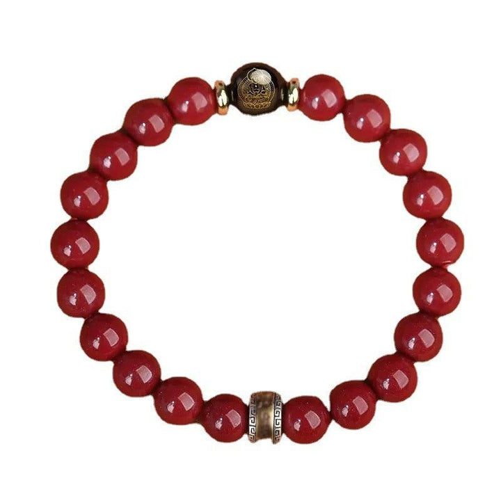 Cinnabar Bracelet Men's Purple Gold Sand Benming Buddha Bracelet - Mamofa Global Store