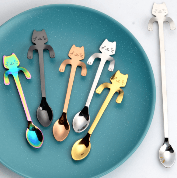 Coffee spoon, 304 creative stainless spoon, dessert spoon, cute cartoonhandle, hangingfeces coffee spoon - Mamofa Global Store