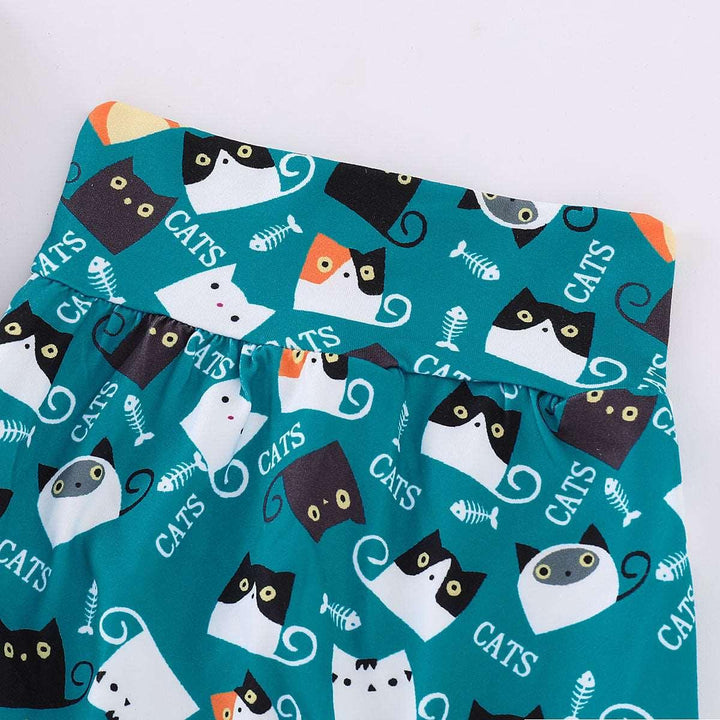 Cute cat print set - Mamofa Global Store