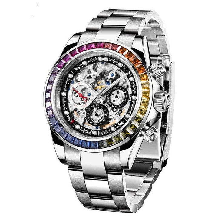 Dial Design Transparent Men's Mechanical Watch - Mamofa Global Store