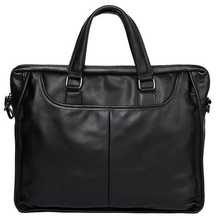 Men's Portable Leather Leisure Briefcase - Mamofa Global Store