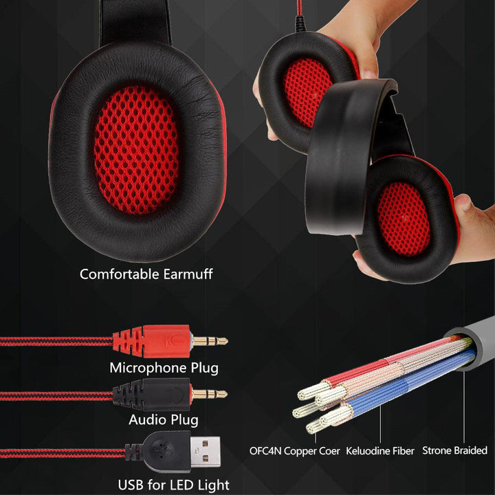 Glowing gaming headset gaming headset - Mamofa Global Store