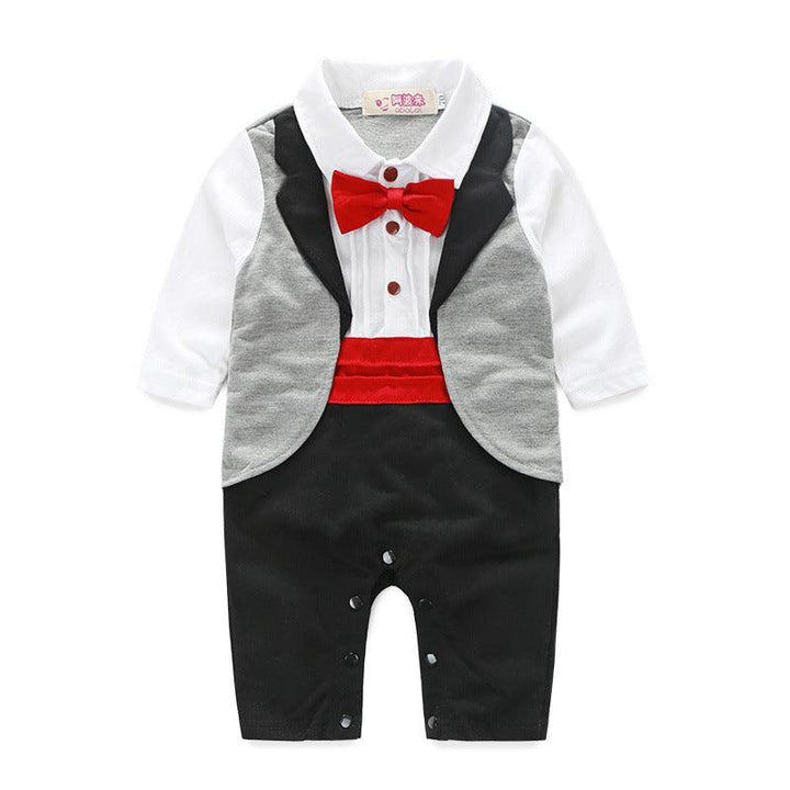 Boys' long-sleeved gentleman romper - Mamofa Global Store