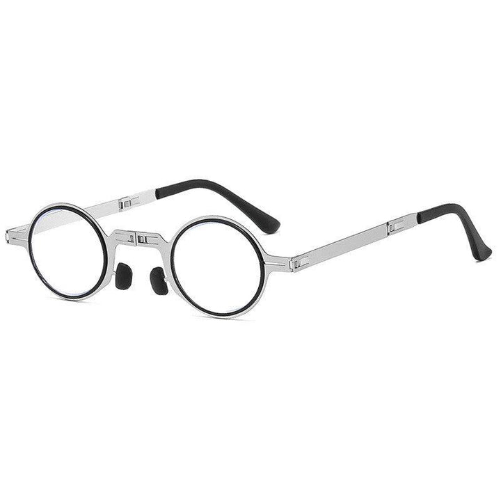 Folding Portable Hyperopia Glasses, Metal Frame Reading Glasses - Mamofa Global Store