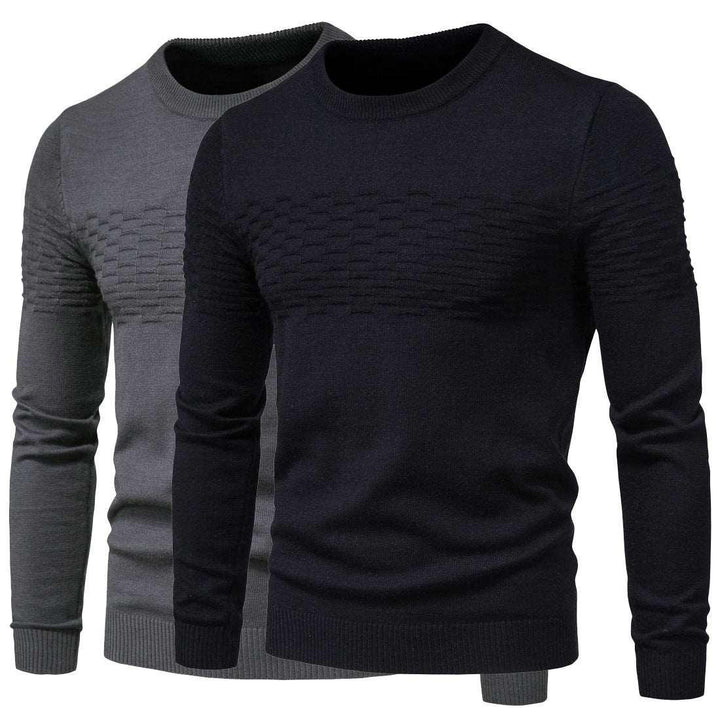 Men's casual slim pullover round neck bottoming shirt - Mamofa Global Store