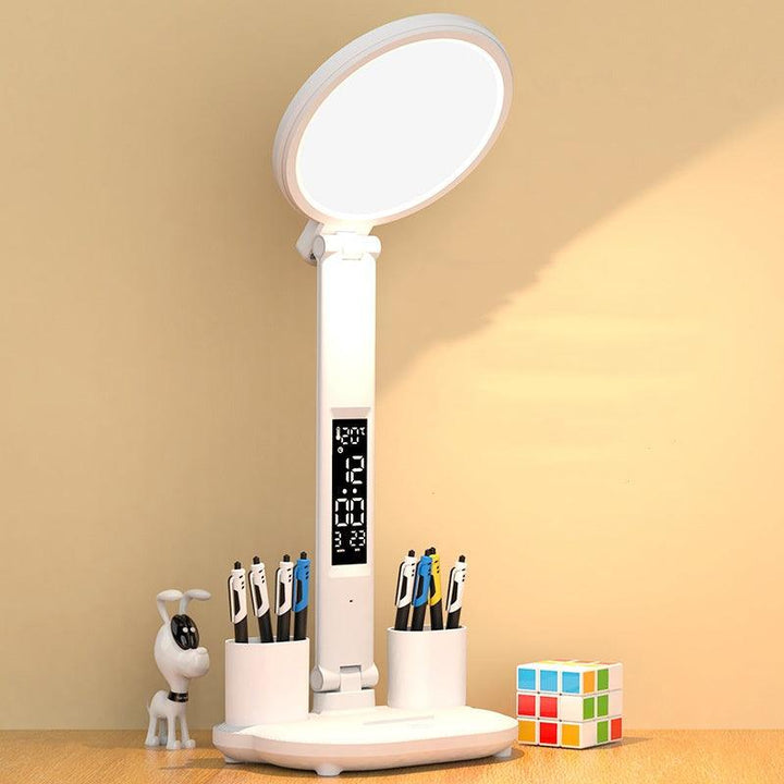 Dimmable LED Clock Table Lamp with Fan - Mamofa Global Store