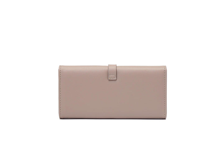 Long Metal Buckle Simple Tri-fold Clutch - Mamofa Global Store