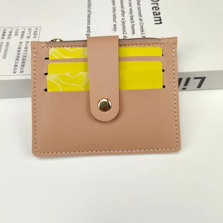 Short Small Card Holder Certificate Holder Women With Zipper - Mamofa Global Store