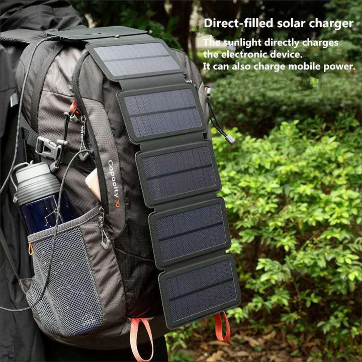 Outdoor Folding Solar Panel Charger Portable 5V 2.1A USB Output Devices Camp Hiking Backpack Travel Power Supply For Smartphones - Mamofa Global Store