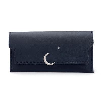 Star Moon Rivet Zipper Soft Leather Coin Wallet - Mamofa Global Store