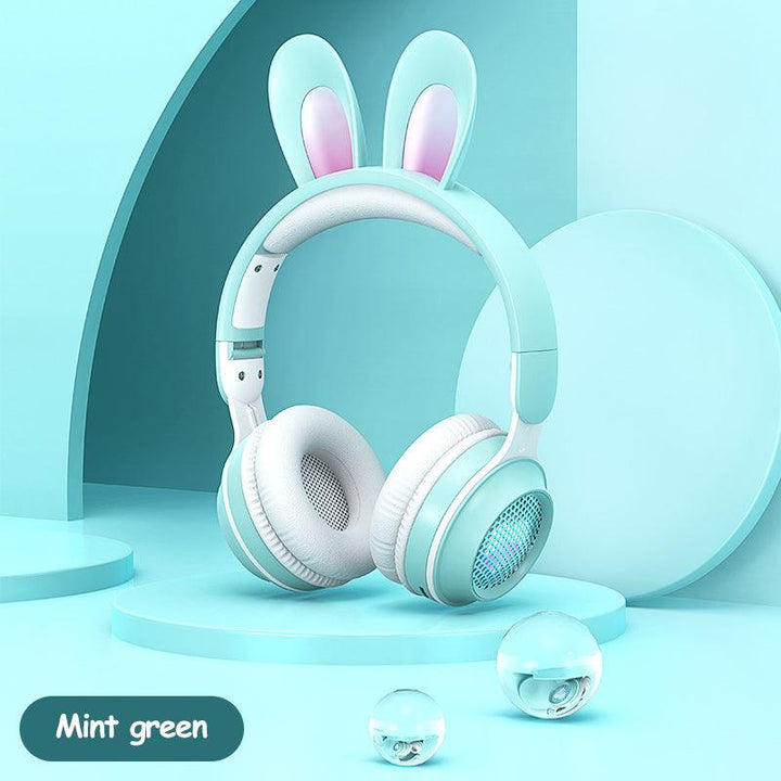 Rabbit Ear Headphones Wireless Luminous Extendable Wheat Headphones - Mamofa Global Store