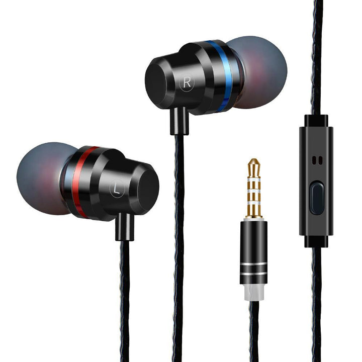 Metal Headphones Heat Tone In-ear Mobile Phone Headphones - Mamofa Global Store