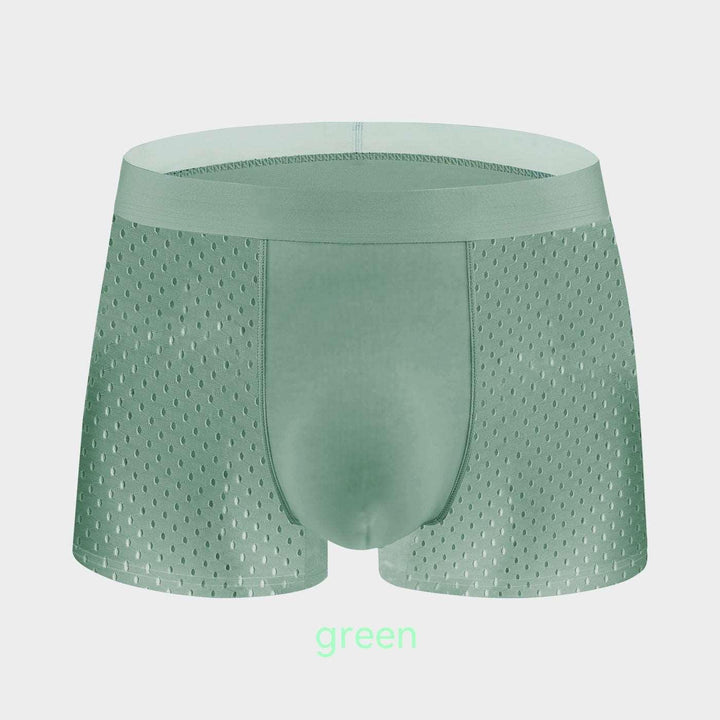 Men's Ice Silk Mesh See Through Breathable Boxer Briefs - Mamofa Global Store