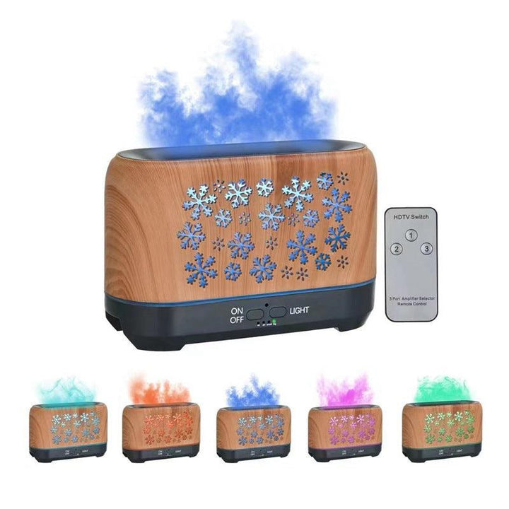 Christmas Snowflake Pattern Humidifier Household Colorful Aromatherapy Humidifier Atmosphere Colorful Diffuser - Mamofa Global Store