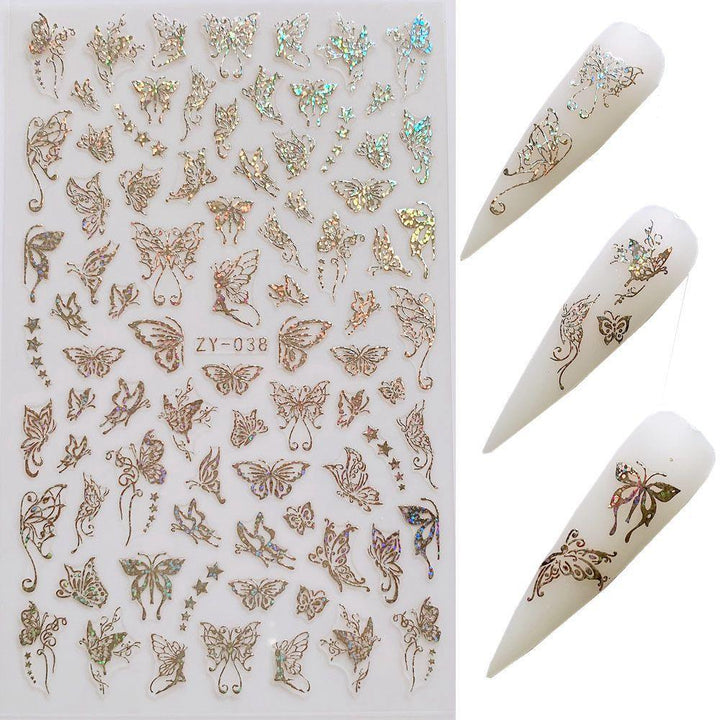 Butterfly Nail Sticker Simulation Bronzing Laser - Mamofa Global Store