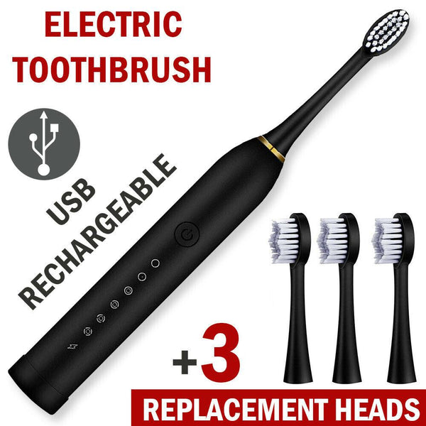 Rechargeable Sonic Electric Toothbrush Brush Heads Toothbrushes for Adults Kids - Mamofa Global Store