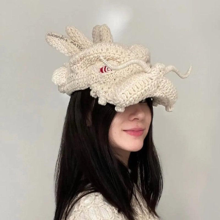 Faucet Hat Handmade Knitted Crochet Sunshade - Mamofa Global Store