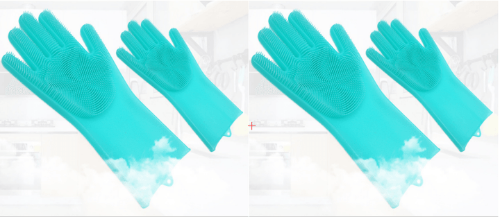 Silicone Heat-resistant Cleaning Brush Scrubbing Gloves - Mamofa Global Store