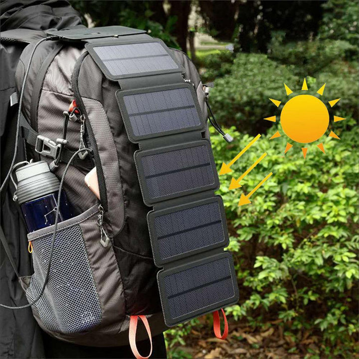 Outdoor Folding Solar Panel Charger Portable 5V 2.1A USB Output Devices Camp Hiking Backpack Travel Power Supply For Smartphones - Mamofa Global Store