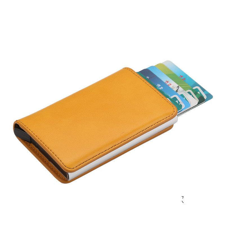 Automatic Eject Card Box Metal Aluminum Alloy Anti-theft Swipe Wallet Card Box Card For Men And Women - Mamofa Global Store