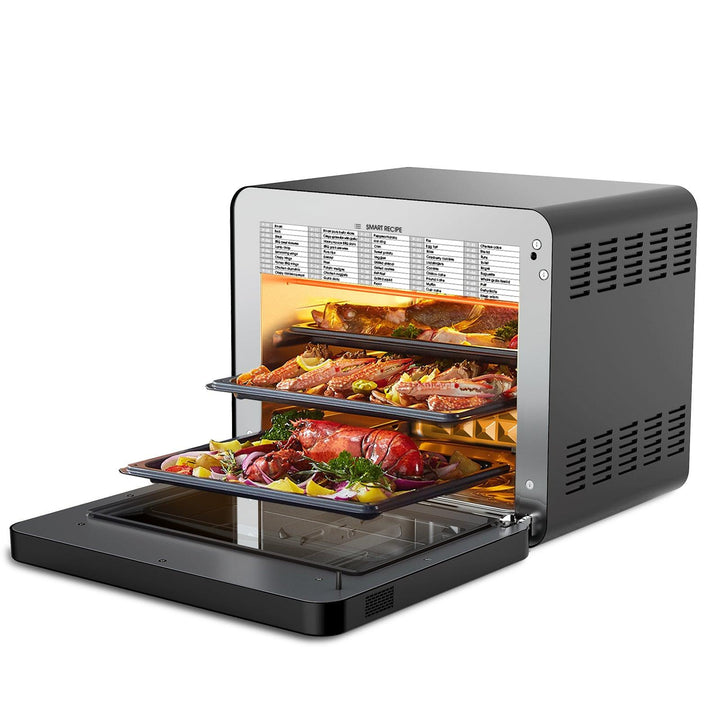 Geek Chef Steam Air Fryer Toast Oven Combo , 26 QT Steam Convection Oven Countertop , 50 Cooking Presets, With 6 Slice Toast, 12 In Pizza, Black Stainless Steel. Prohibited From Listing On Amazon - Mamofa Global Store