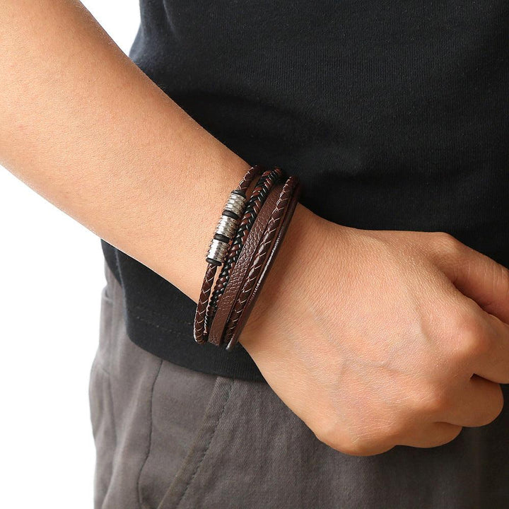 Stainless Steel Braided Bracelet Magnetic Buckle - Mamofa Global Store