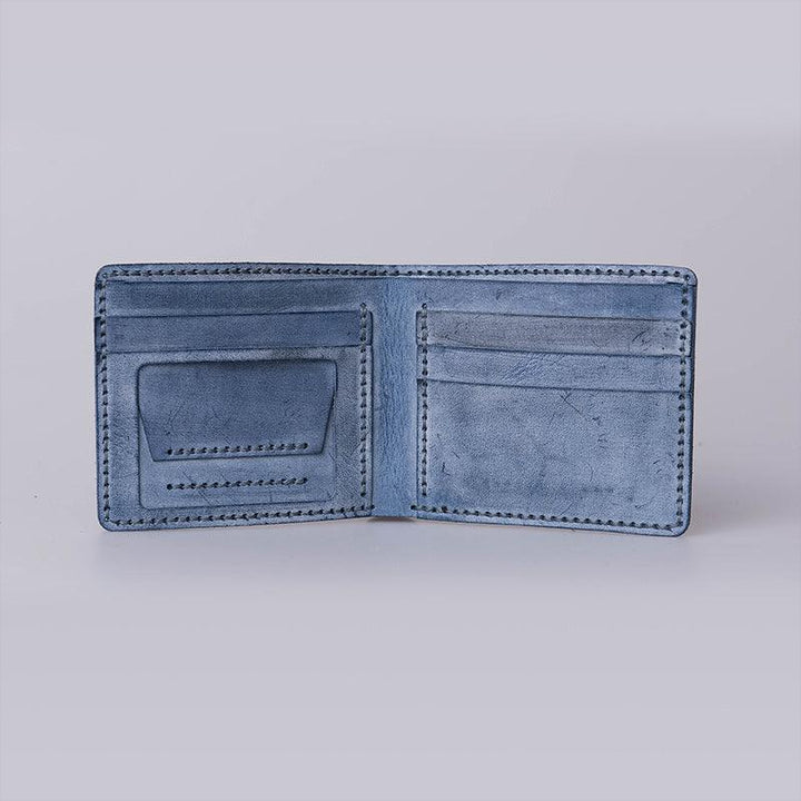 Vintage DIY Waxed Leather Horizontal Wallet - Mamofa Global Store