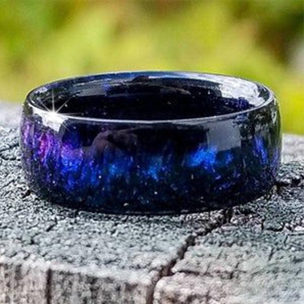 Acrylic-based Resin Personality Simple Colorful Ring - Mamofa Global Store