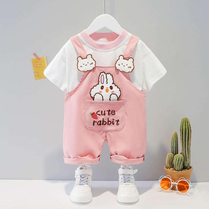 Children's Clothing Men And Women Baby Summer Cartoon Short-sleeved Overalls - Mamofa Global Store