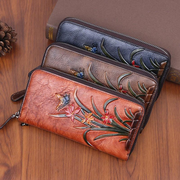 Retro Style Multiple Card Slots Long Clutch - Mamofa Global Store