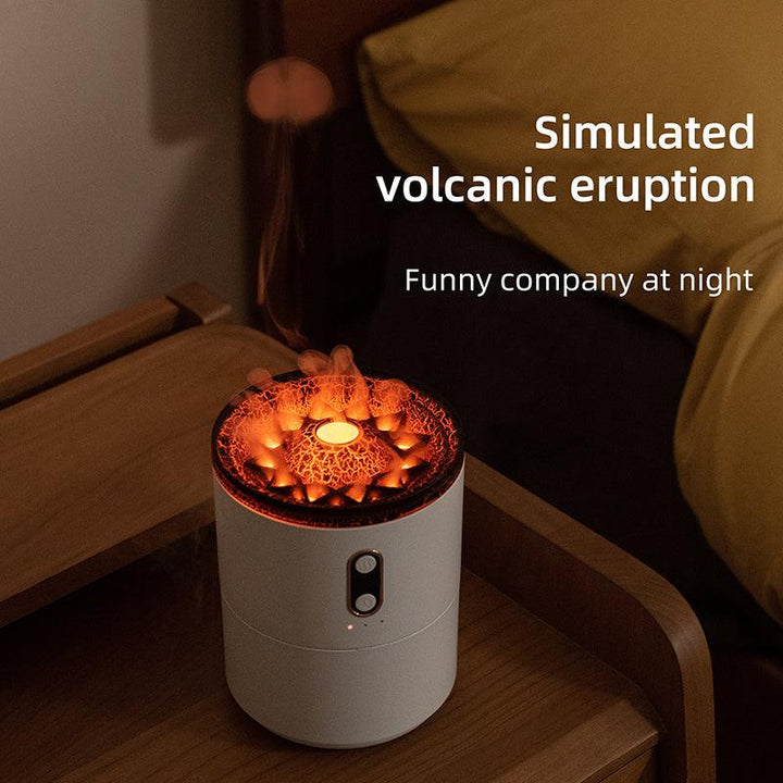 Volcanic Flame Aroma Essential Oil Diffuser USB Portable Jellyfish Air Humidifier Night Light Lamp Fragrance Humidifier - Mamofa Global Store