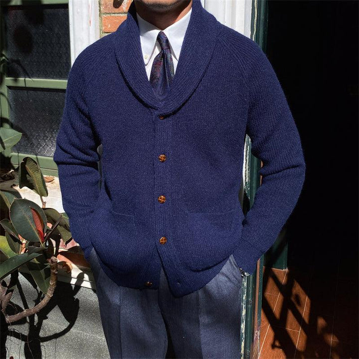 Thick Vintage Knitted Cardigan For Men Retro - Mamofa Global Store