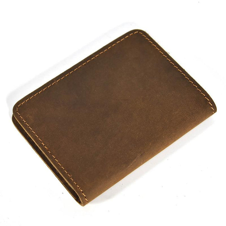 Men's Fashion Retro Leather Wallet Vertical - Mamofa Global Store