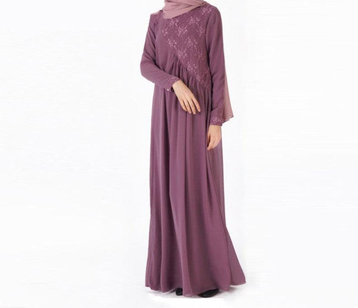 ABAYA Dubai Travel Long Sleeve Chiffon Dress - Mamofa Global Store