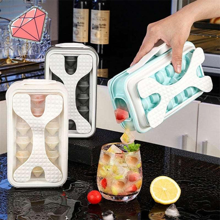 2in1 Portable Silicone Ice Ball Mold Ice Maker Water Bottle Ice Cube Mould Bottle Creative Ice Ball Diamond Curling Summer Kitchen Gadgets - Mamofa Global Store