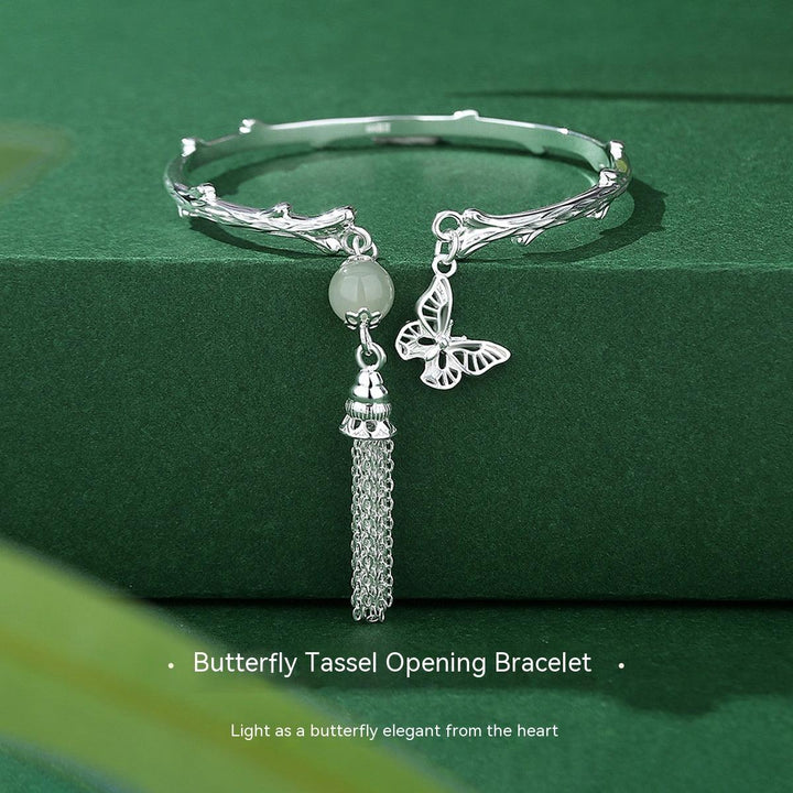 Fashion Design Butterfly Tassel Open-ended Bracelet - Mamofa Global Store