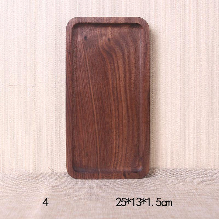 Japanese Style Wooden Black Walnut Rectangular Dinner Plate - Mamofa Global Store