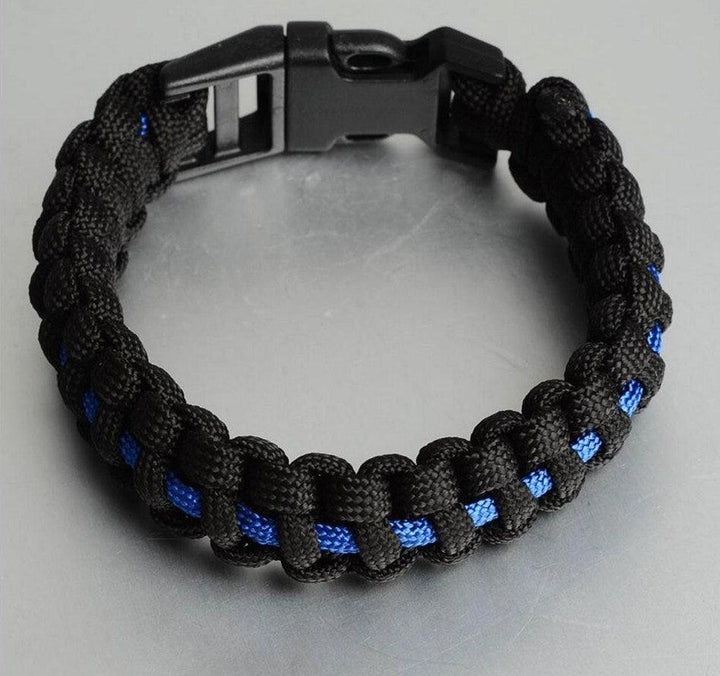 Men's And Women's Blue Line Paracord Bracelet - Mamofa Global Store