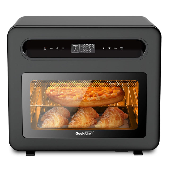 Geek Chef Steam Air Fryer Toast Oven Combo , 26 QT Steam Convection Oven Countertop , 50 Cooking Presets, With 6 Slice Toast, 12 In Pizza, Black Stainless Steel. Prohibited From Listing On Amazon - Mamofa Global Store