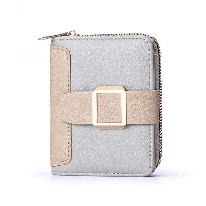 Women's Short Zipper Vertical Buckle Small Wallet - Mamofa Global Store