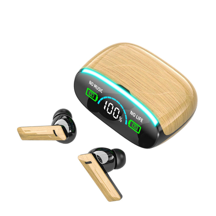 Wood Grain Wireless Sports In-ear Noise-canceling Low-latency Bluetooth Headphones - Mamofa Global Store